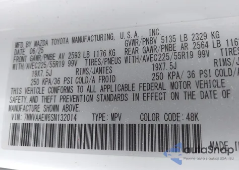 2025 Mazda Cx-50 Hybrid Premium Plus Package from USA, damaged, VIN 7MMVAAEW6SN132014